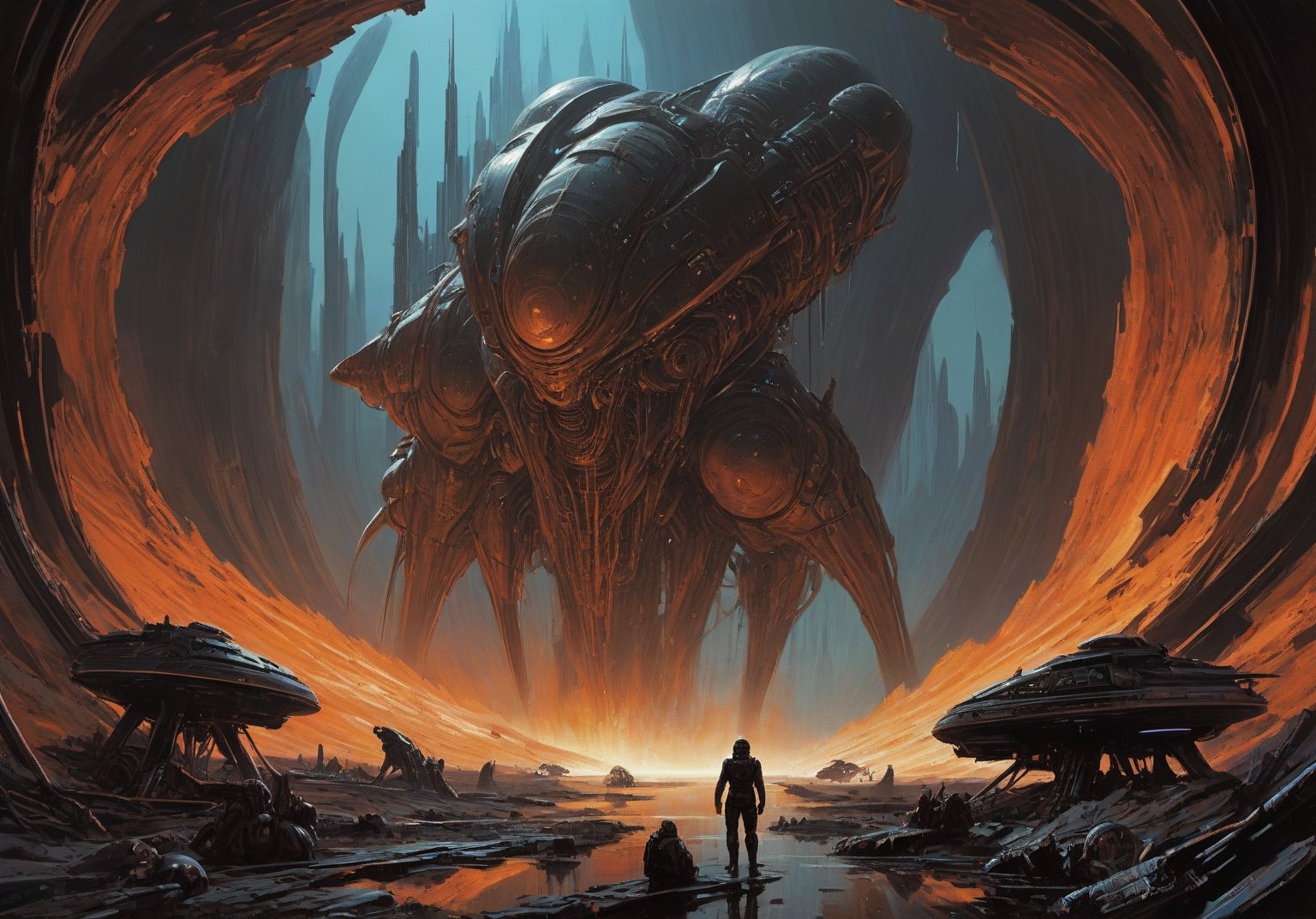 alien planet,  alien night sky, by Crystalballmech on Tensor.Art