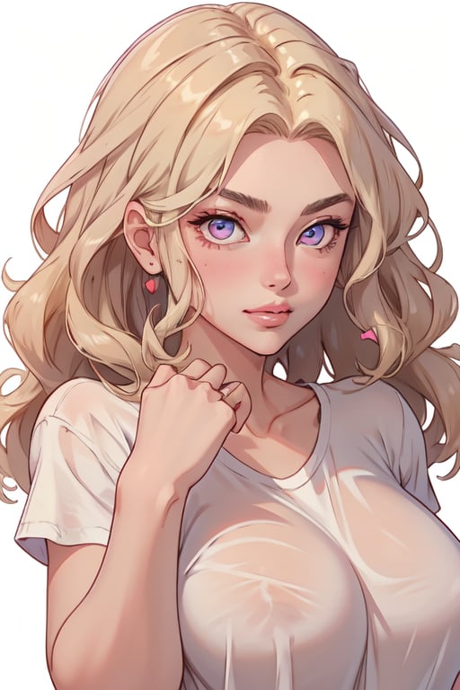 Beautiful Russian Girl middle part haircut,  blonde hair ,  very long hair by Fhallax on Tensor.Art