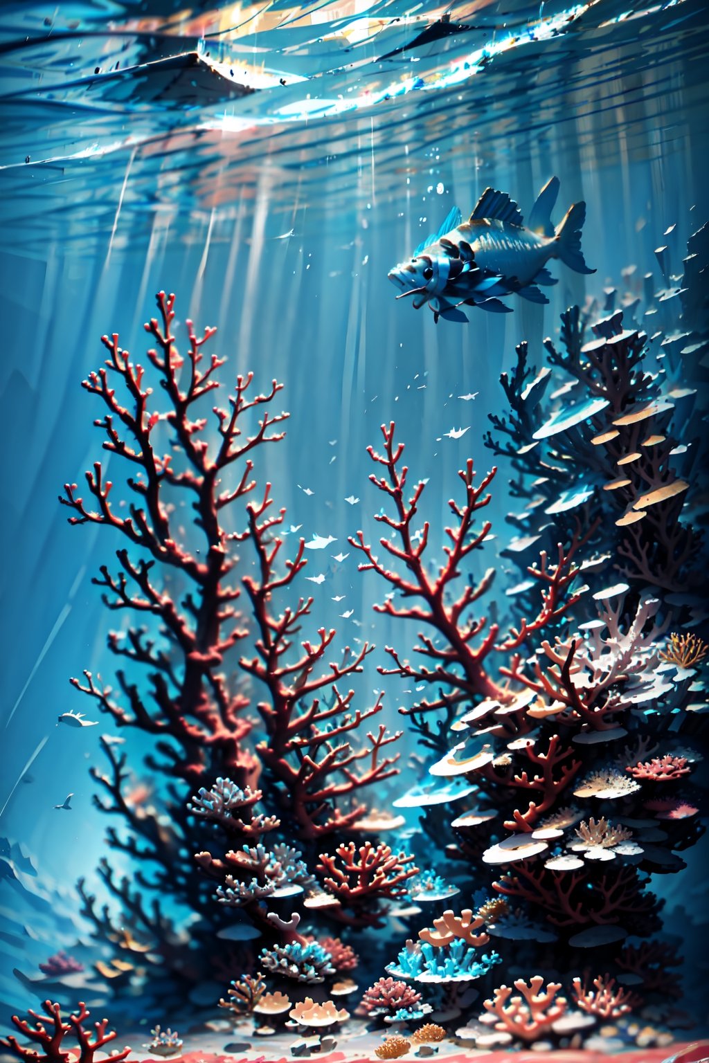 underwater coral reef,Detailed,masterpiece