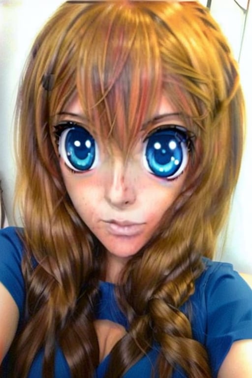 1 girl, giant anime eyes on real girl, maxres