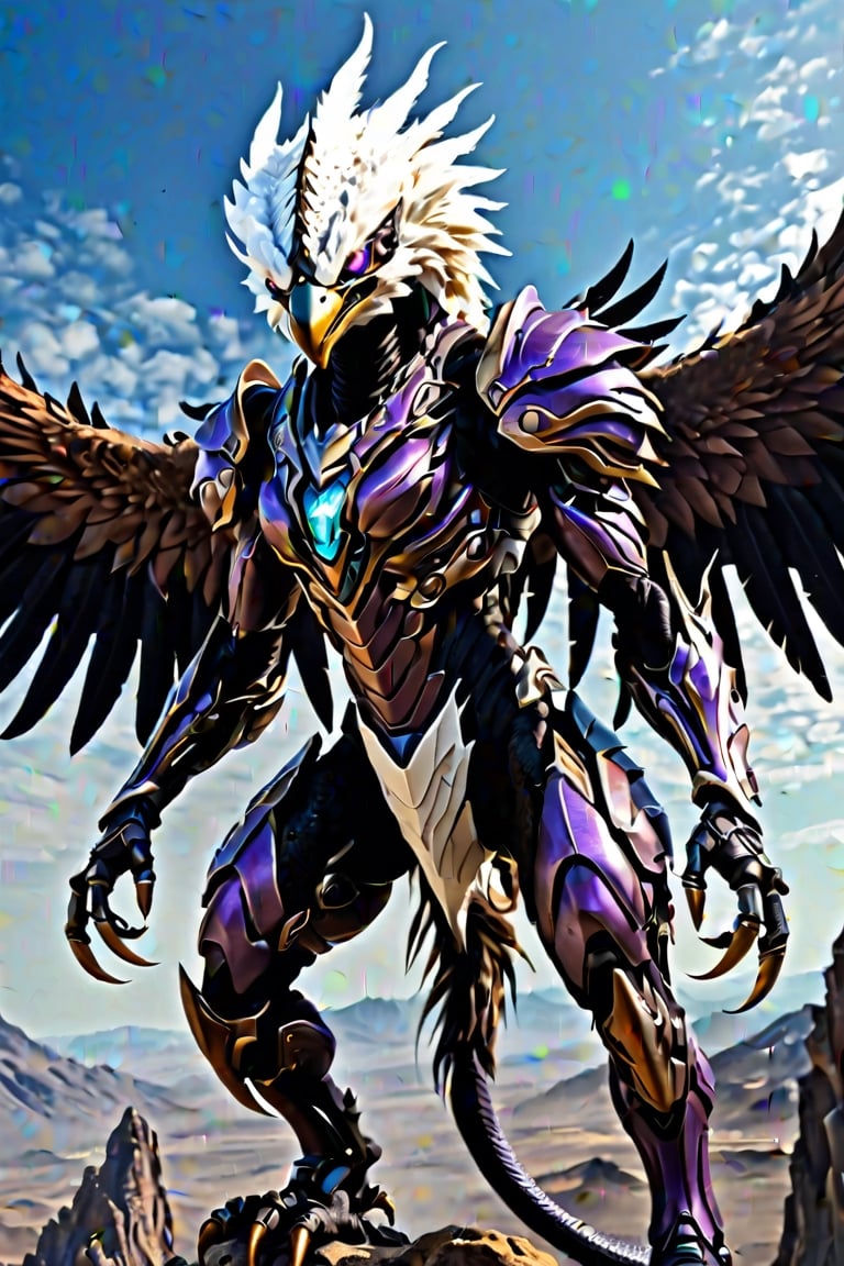 Movie-level ultra-high detail hyper-realistic images,  imagine a dynamic scene of a female alien_animal (demon_angel mixed...
