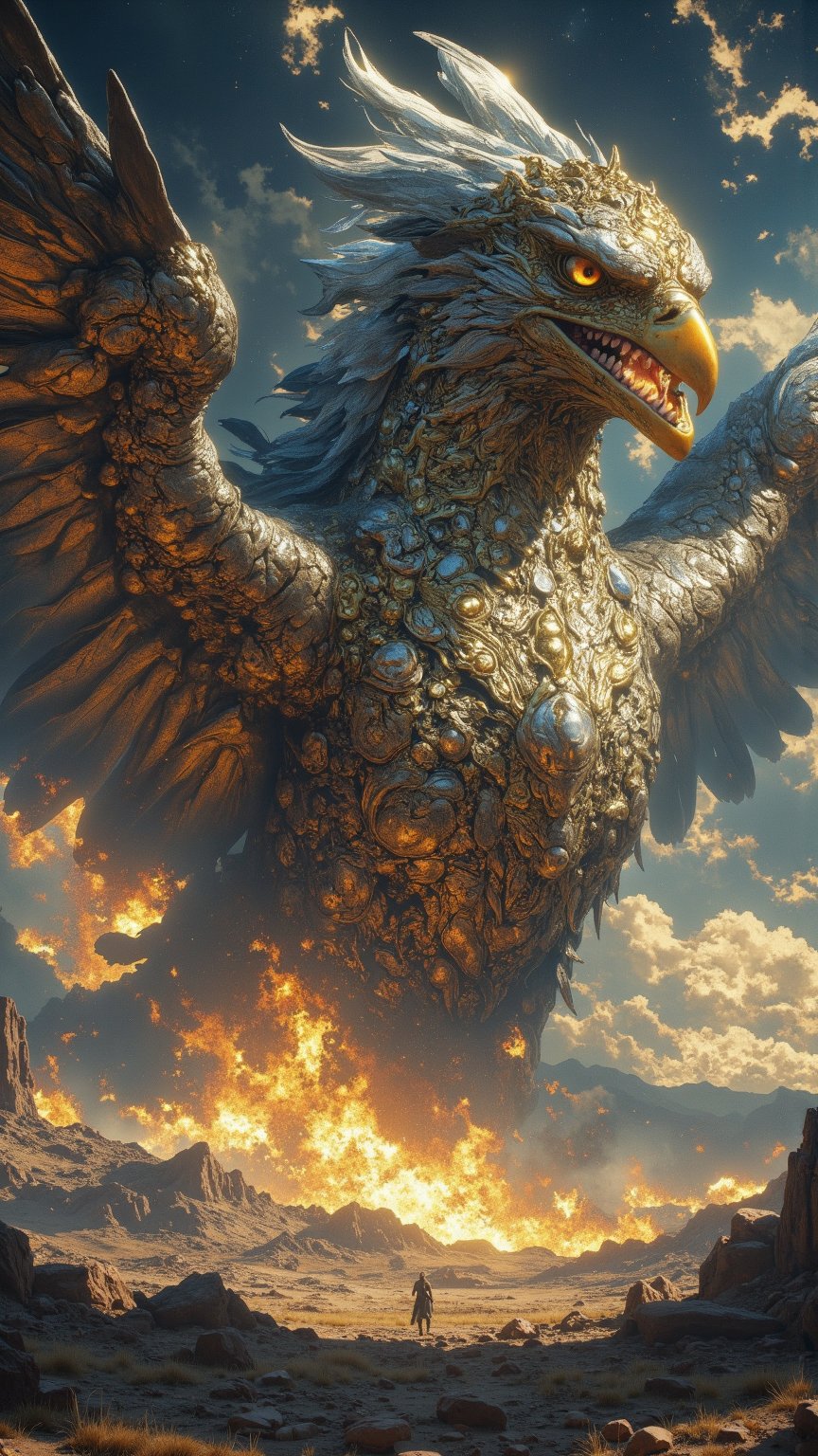 Generate an ultra-realistic,  highly detailed digital art image in the style of Zack Snyder,  depicting a colossal mythica...