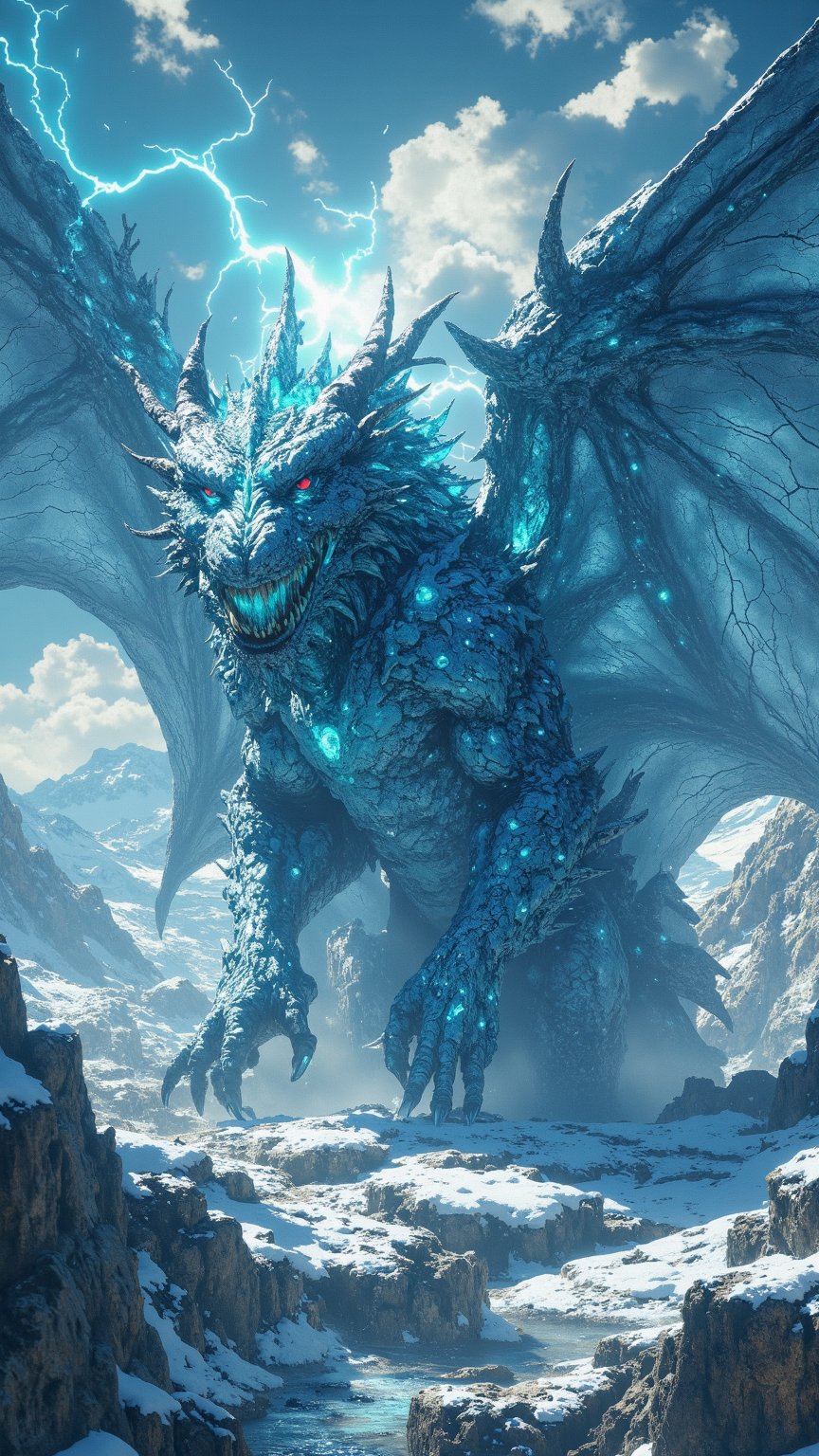 Create an ultra-realistic,  extremely detailed digital art image of Azhdaha,  a mythical dragon-like creature from Kyrgyzs...
