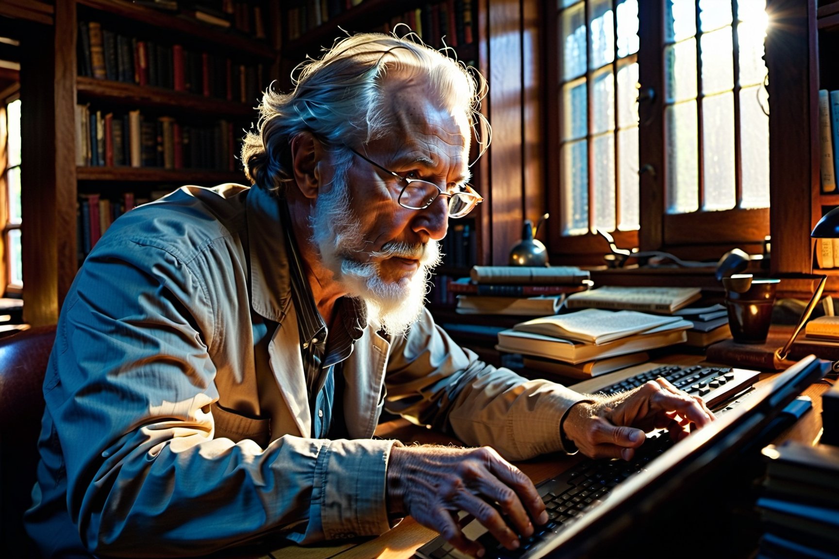 n a cozy corner of his home,  **Mr. Earl Starry**,  a seasoned tech enthusiast by AceStarlord on Tensor.Art