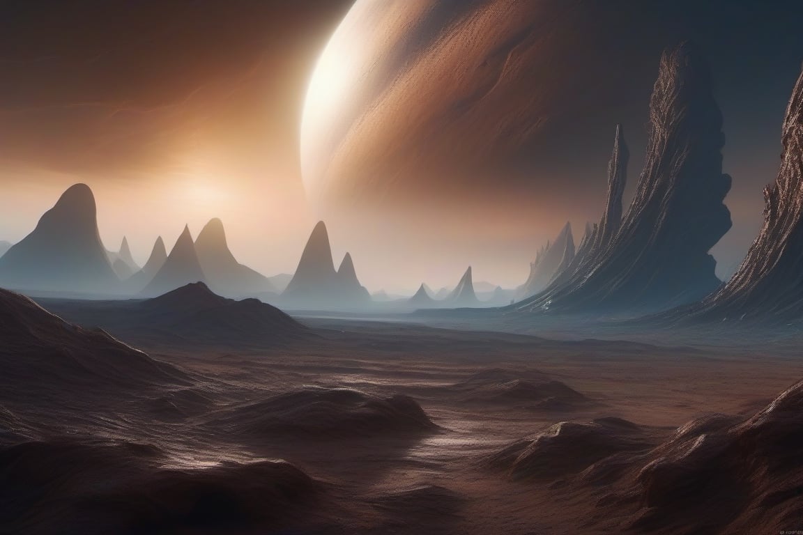 alien landscape with a tainted atmosphere,DonM0ccul7Ru57XL,scenery