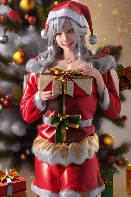 (Beautiful Japanese woman),slim, ((gold and silver Santa Claus costume: 1.5)), Christmas tree, ((Bust shot: )), Shot from below, Surrealism, Super detail, UHD, Masterpiece, Accurate, Anatomically Correct, Textured Skin, Super Detailed, High Detail, Top Quality, 8K, Photorealistic,jinmeng,photorealistic,fukada,epoint2016,GdClth,ninja_suit,1girl,tabemikako,latex dress,4ngel,nanazawa,SANTA BIKINI,bikini_jk,hamabe,asuka,Christmas,mitama manami,christmas tree,sks woman,jalba,Saeko,Sena Kashiwazaki,long hair,mecha,nanase_nishino,sntdrs, red santa dress,Sexy Pose,fur,irido yume,belt,yaemikodef,outfit-km,purple dress,SakuraMiko, long hair, ahoge,bagpipeqr,fantasy00d,High detailed 