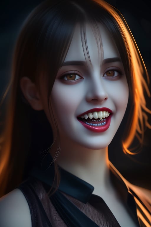 best quality, high quality, ultra quality,8k , masterpiece, detailed, extremely detailed, insanely detailed, ultra detailed, ultra highres ,exquisite, lifelike Images,cinematic experience,UHD picture,Realistic,photorealistic,hyperrealistic,vivid,RAW photo,shot by DSLR,
 (Vampires:1.1), Female Vampires,Pale complexion,Black clothes,Double teeth