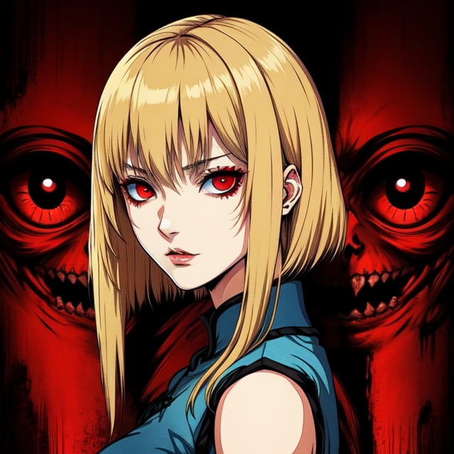 Fatal frame blond vengance spirit red eyes
