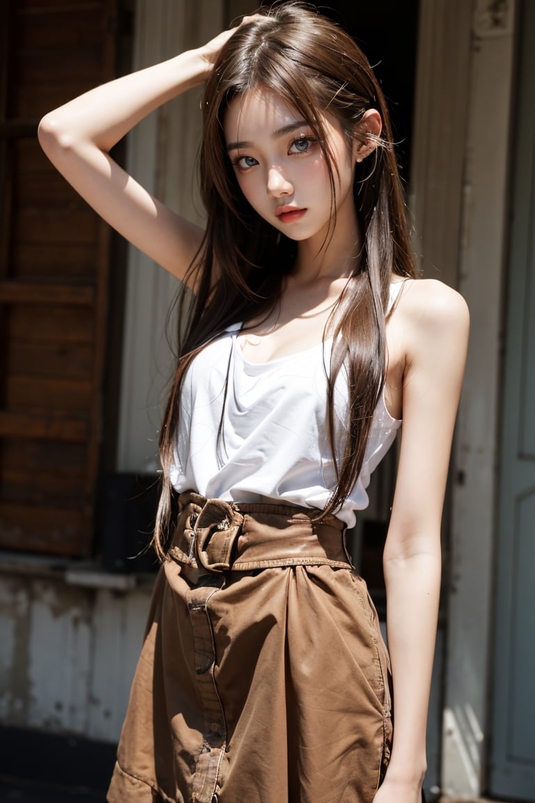 girl with one hand in hair by user_669861507986679884esk on Tensor.Art