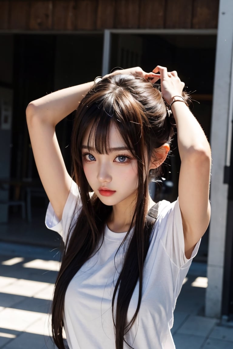 girl tying her hair by user_669861507986679884esk on Tensor.Art