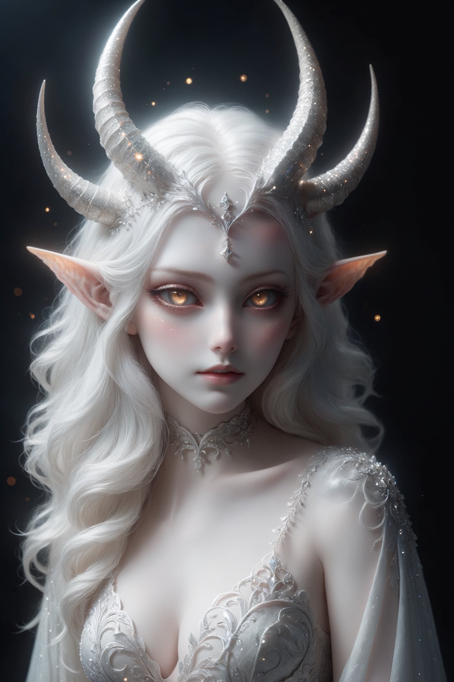 ((full_body)),  ,  sensual albino demon girl with enchantingly beautiful by CaptFantastic on Tensor.Art