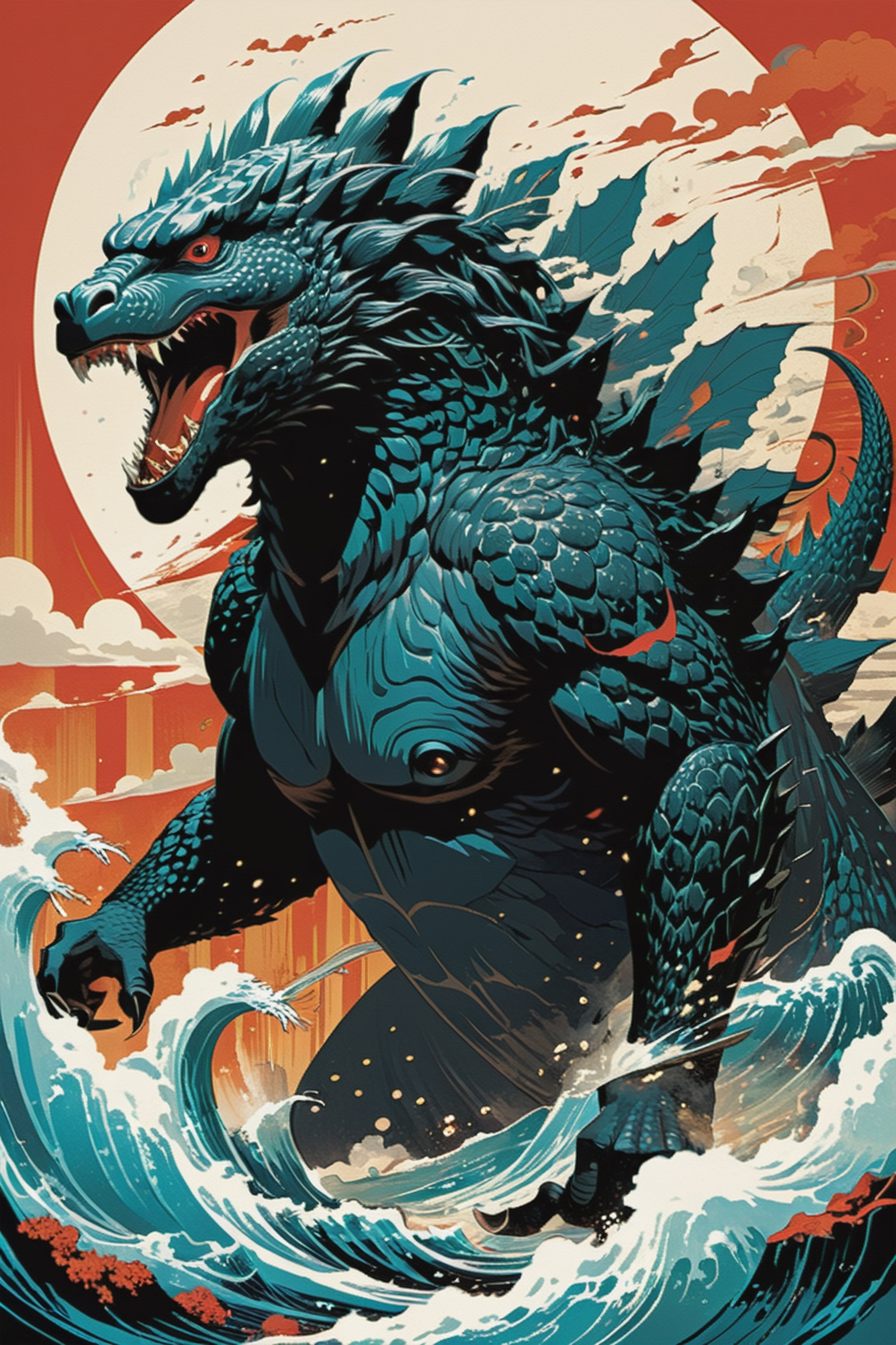 japanese culture,  legend,  godzilla by CaptFantastic on Tensor.Art