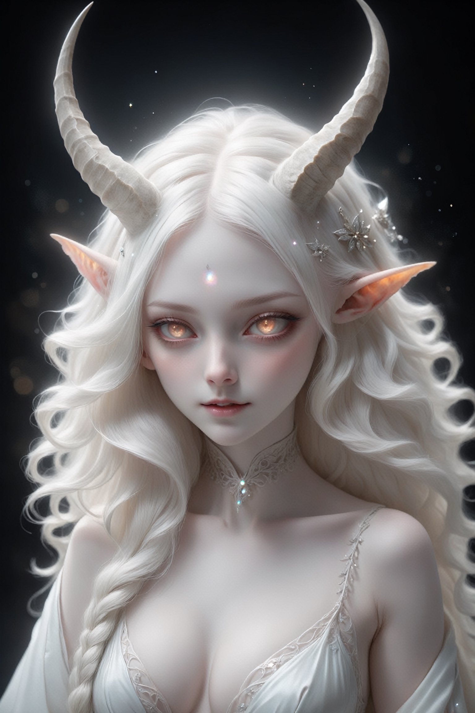 ((full_body)),  ,  sensual albino demon girl with enchantingly beautiful by CaptFantastic on Tensor.Art