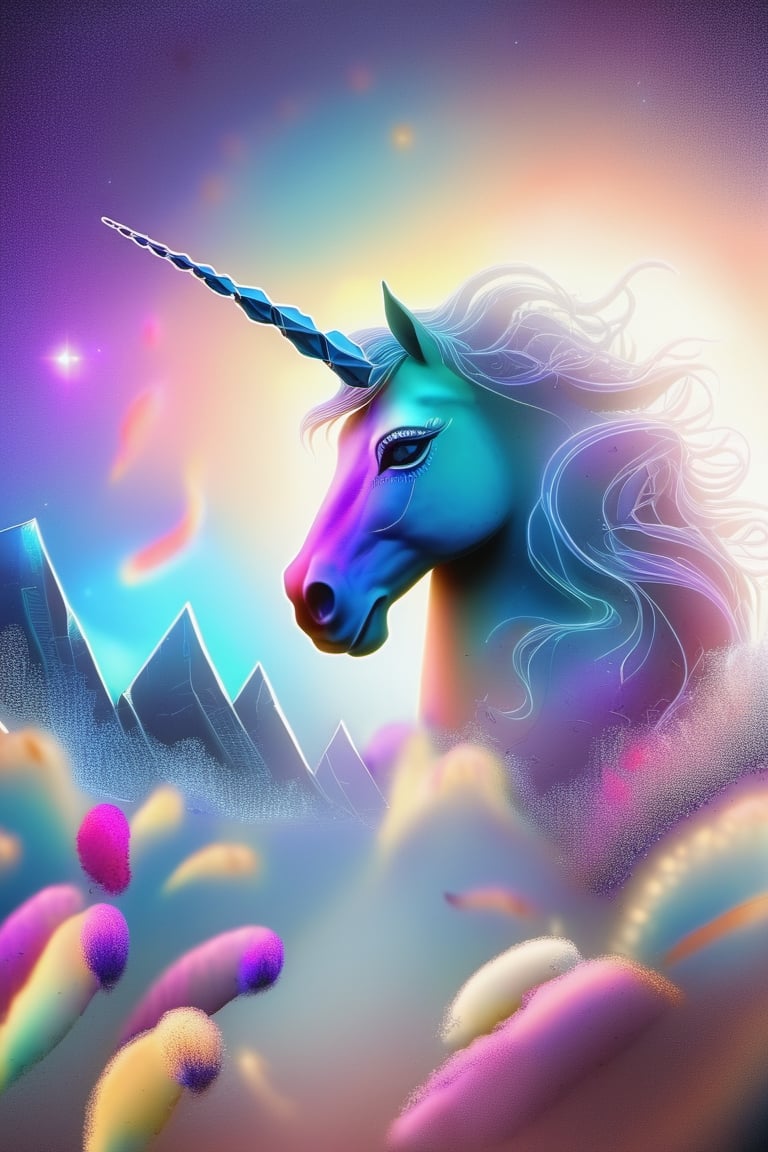 (Illustration masterpiece silhouette unicorn beautiful, delicate, delicate face, crystallized), detailed textures, high quality, high resolution, high Accuracy, realism, color correction, Proper lighting settings, harmonious composition, Behance works,DonMD1g174l4sc3nc10nXL,photo r3al