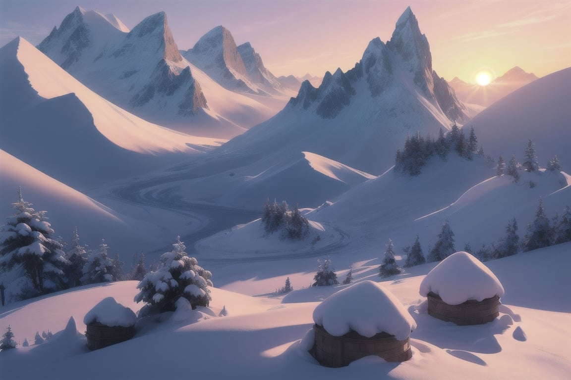 Sea of clouds,  peaks,  sunrise by 靜川湊 on Tensor.Art
