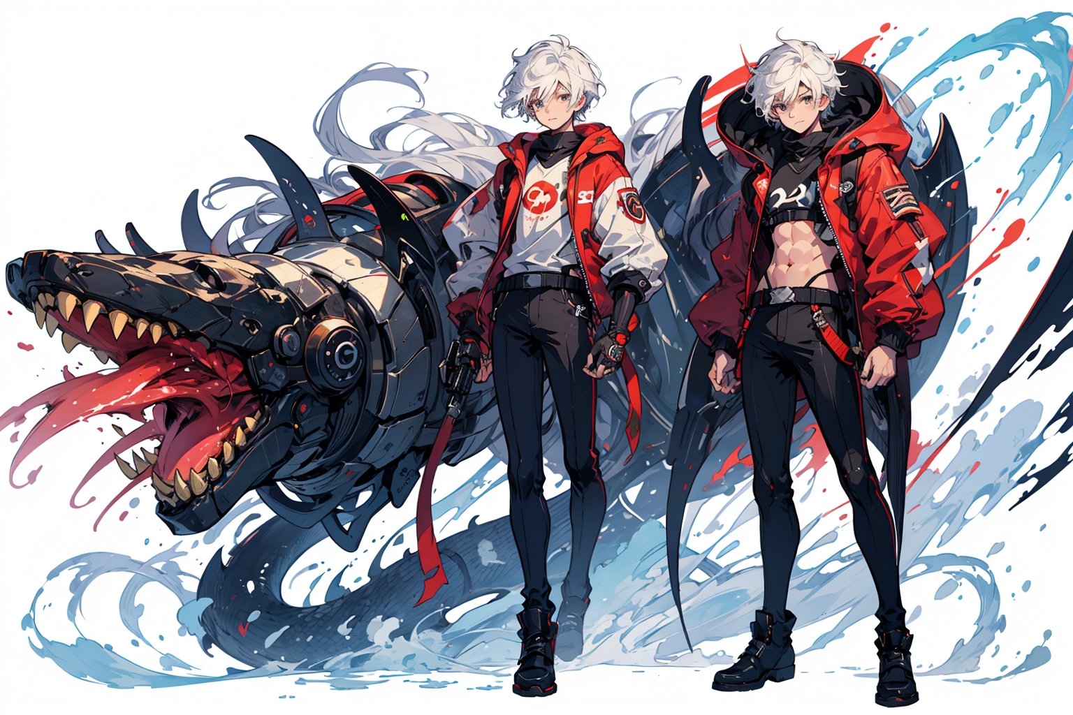 solo,  long hair,  short hair by 靜川湊 on Tensor.Art
