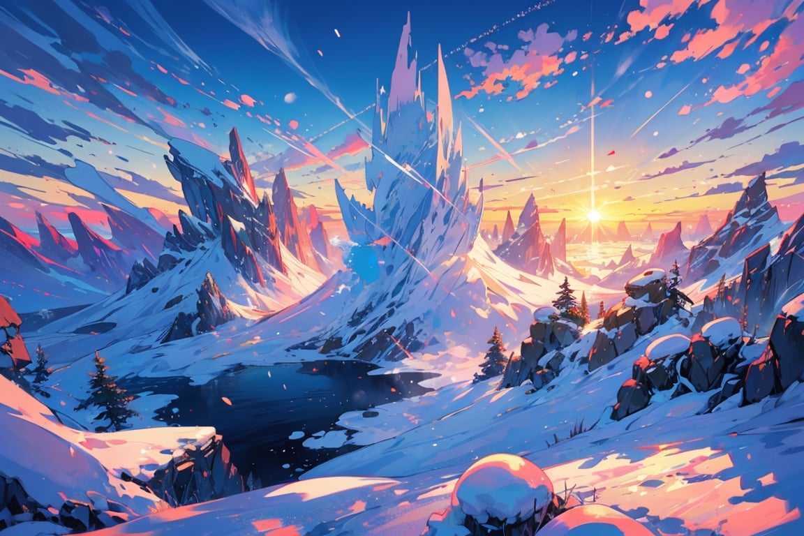 Sea of clouds,  peaks,  sunrise by 靜川湊 on Tensor.Art