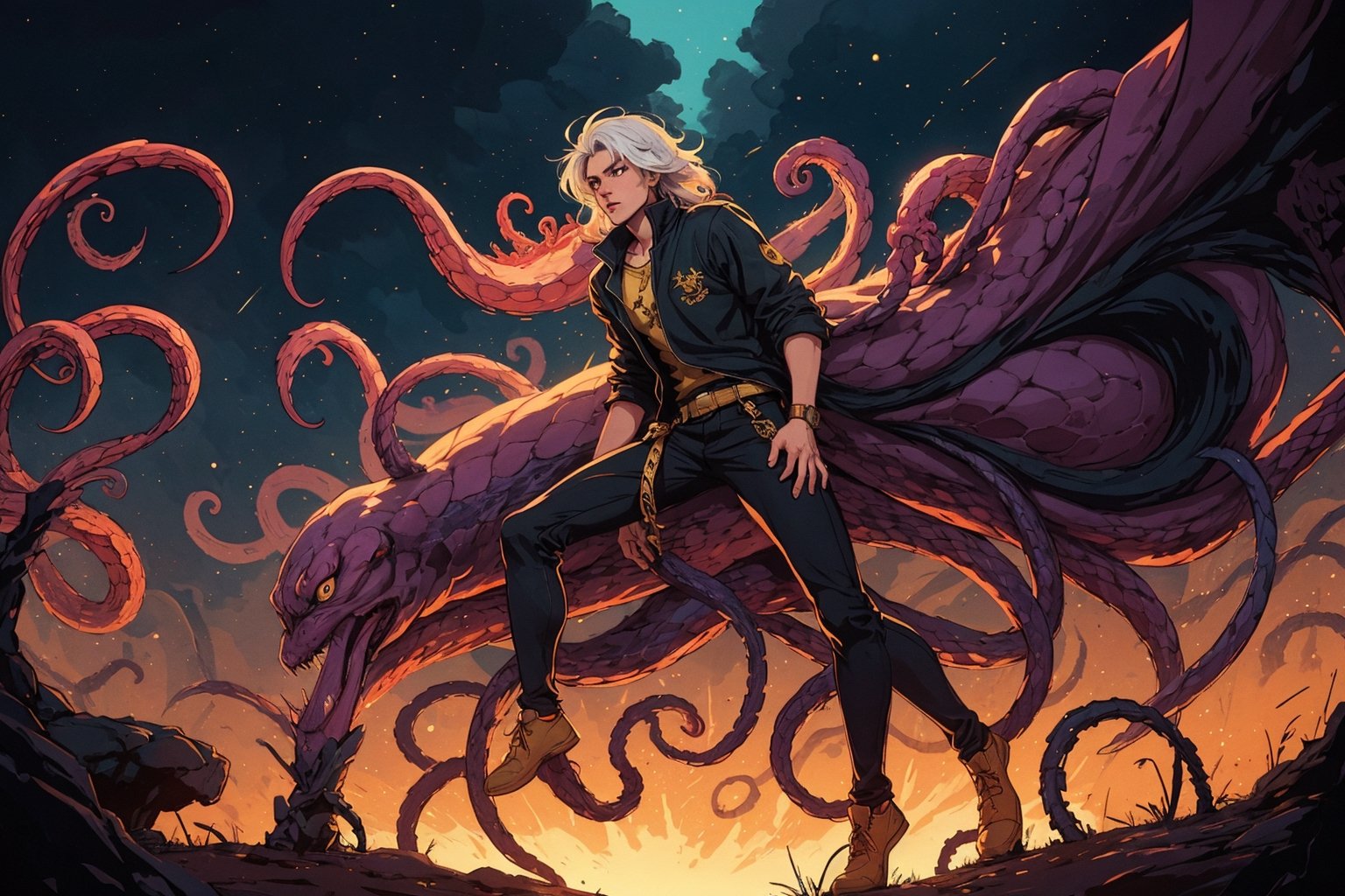 solo,  long hair,  short hair by 靜川湊 on Tensor.Art
