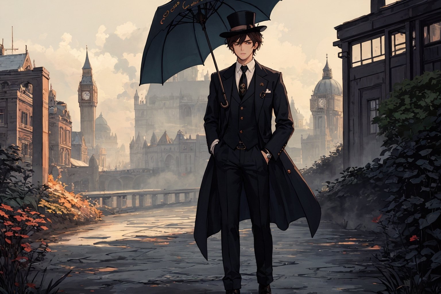 Oliver,  Fog,  London by 靜川湊 on Tensor.Art