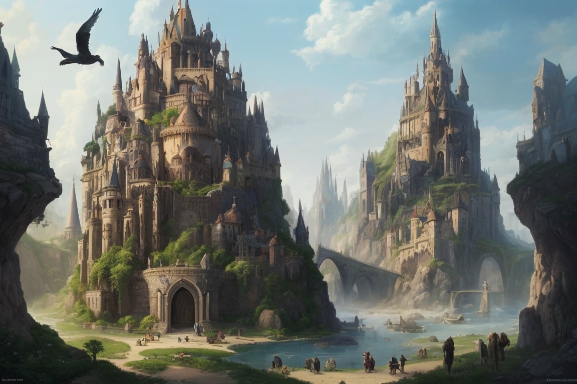 In the enchanting realm of the Wizarding World of Harry Potter, a breathtakingly magical land unfolds before our eyes. This extraordinary image, captured in a meticulously crafted painting, showcases a sprawling landscape rich with vibrant colors and fantastical elements. Majestic castles and bustling streets fill the scene, bustling with both wizards and enchanting creatures. Evoking a sense of awe and wonder, this stunning artwork effortlessly transports viewers into the extraordinary world of Harry Potter, where imagination knows no bounds,