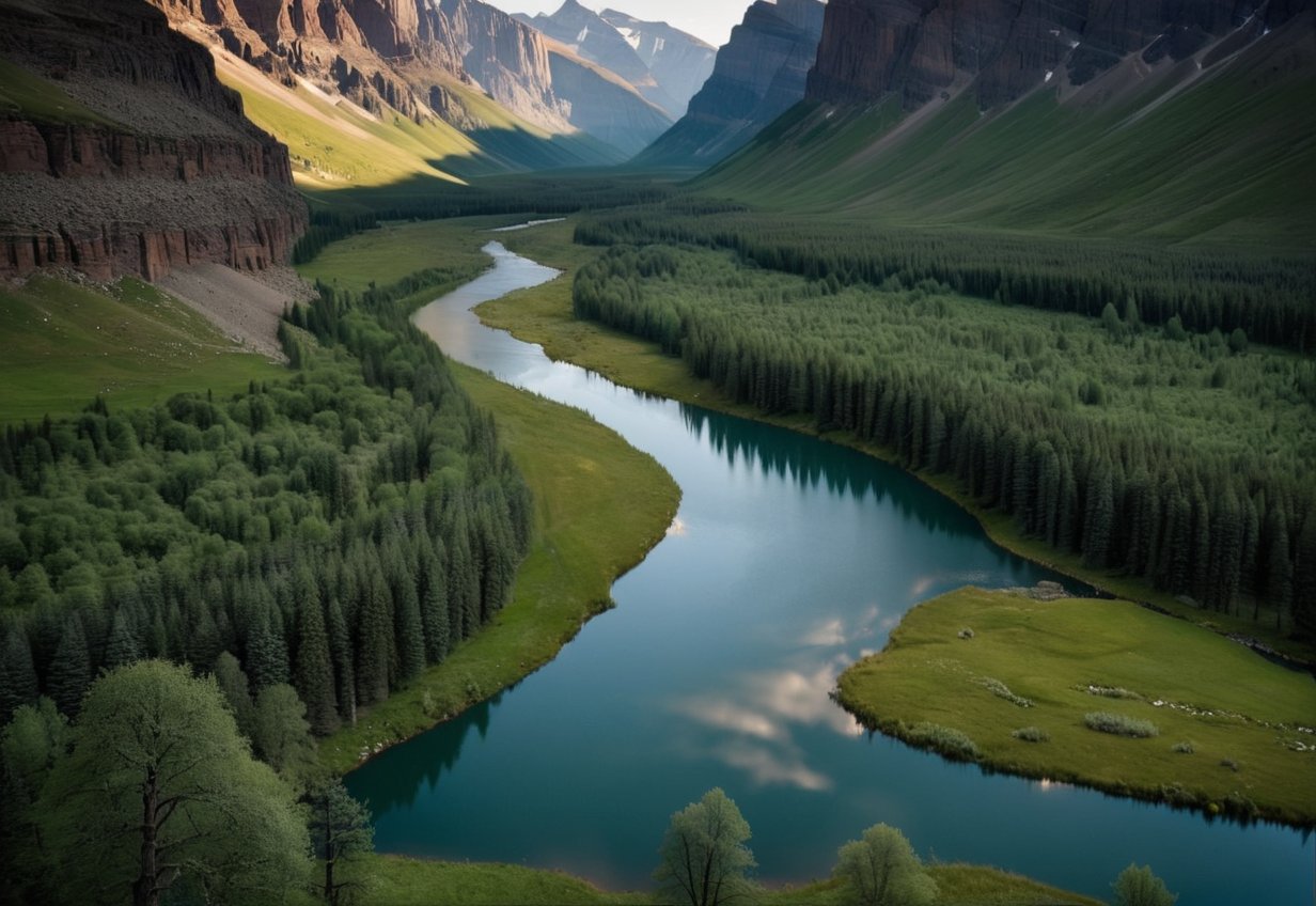 A masterful shot of a pristine earthly paradise. River. by The_ideal_user on Tensor.Art
