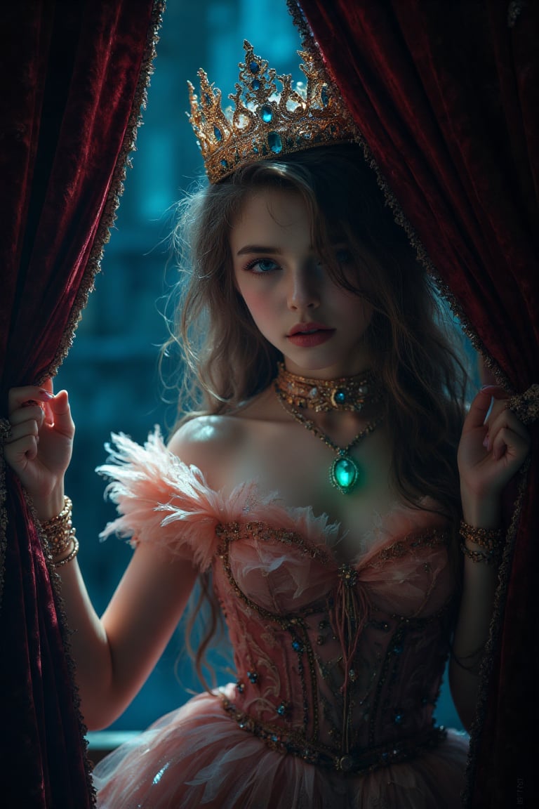 A hyper-detailed Lee Jeffries-inspired portrait touch of Disneyesque charm,  A breathtakingly detailed fantasy,  full-body...