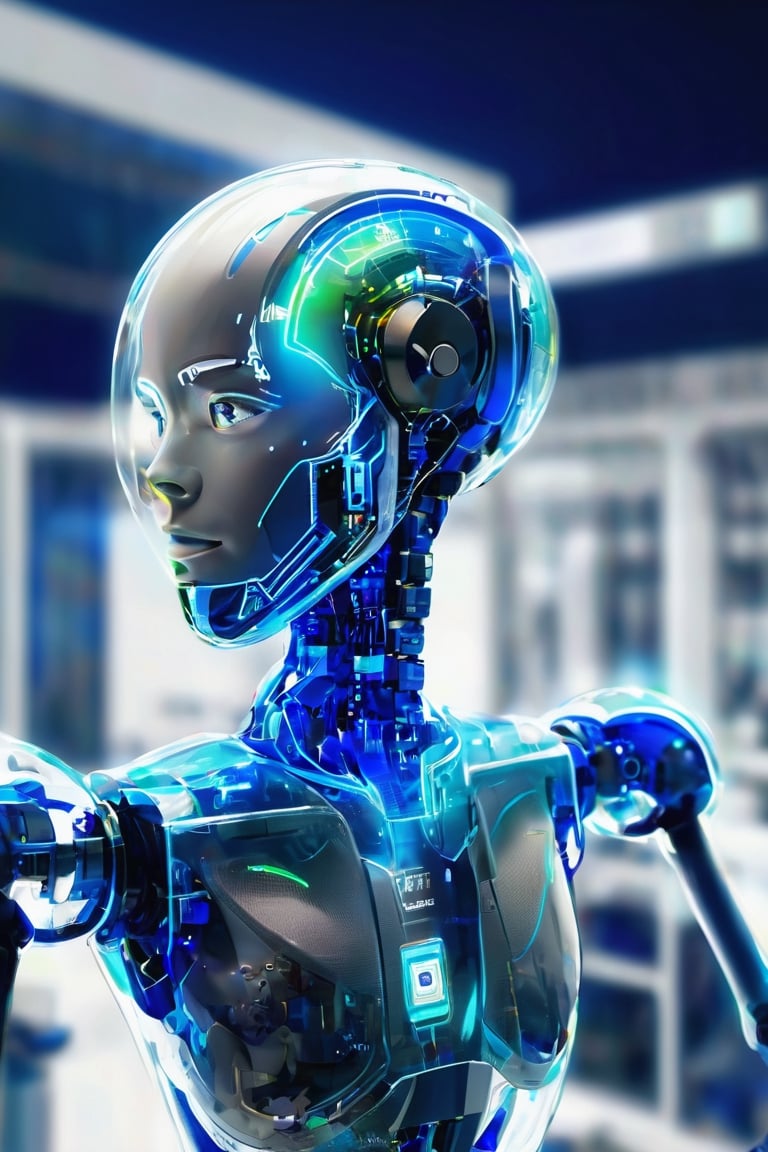 Explore the integration of artificial intelligence in electric robots and envision a scenario where they collaborate with humans in a real-world task.and electronic system items. 