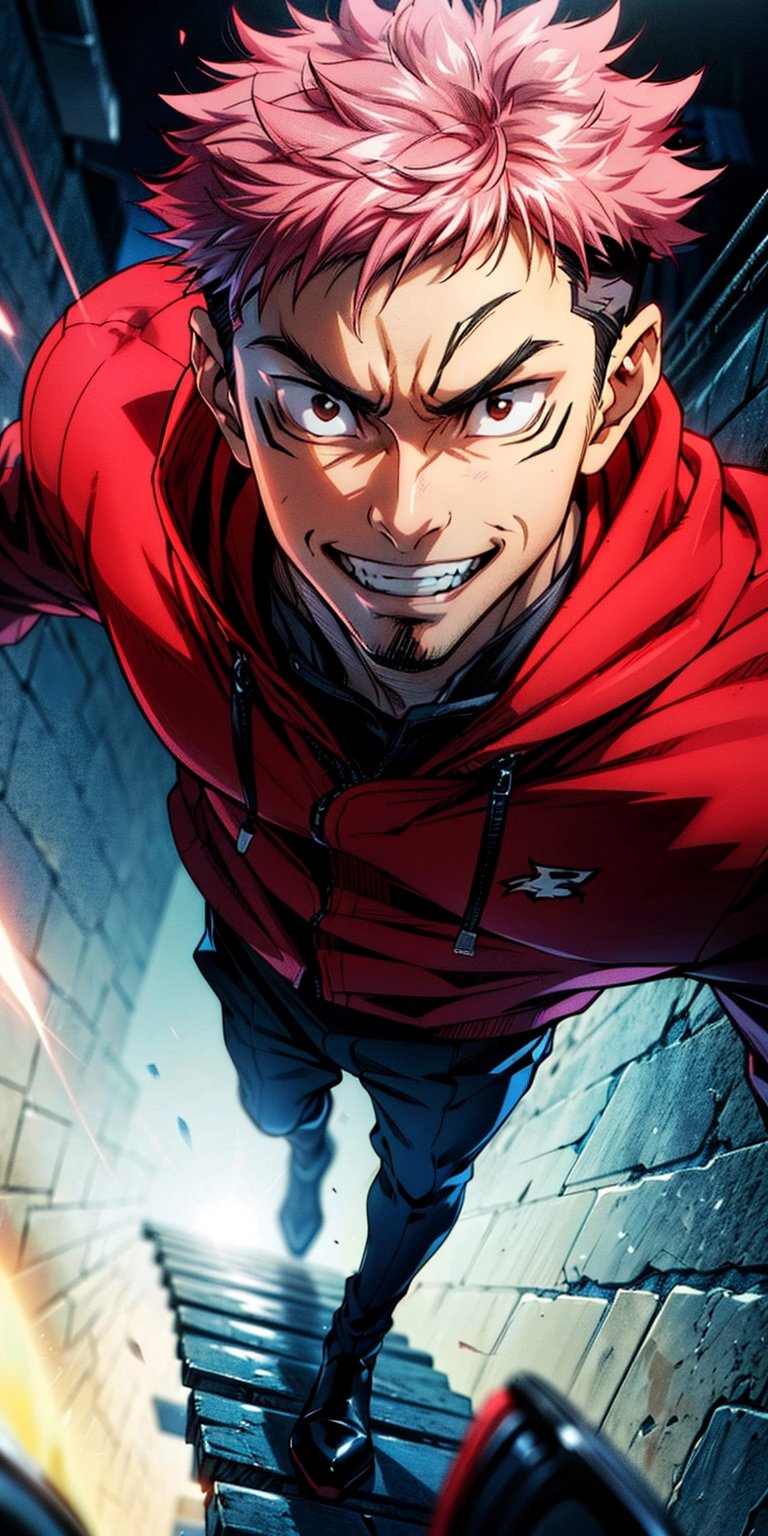 1boy,  itadori yuuji,  battle pose by Mai_Universe on Tensor.Art