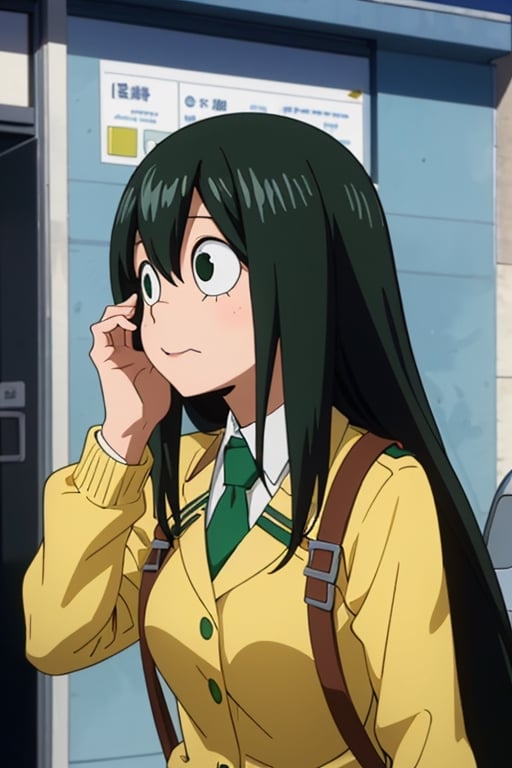 asui tsuyu,1girl,school_girl,school_uniform,upper_body,