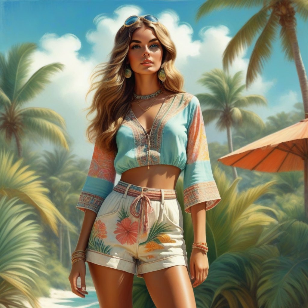 young girl ,  standing,  lazy long hair style by oliverandszilvi on Tensor.Art