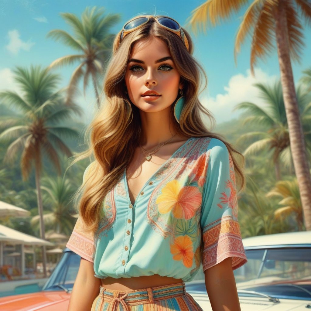 young girl ,  standing,  lazy long hair style by oliverandszilvi on Tensor.Art