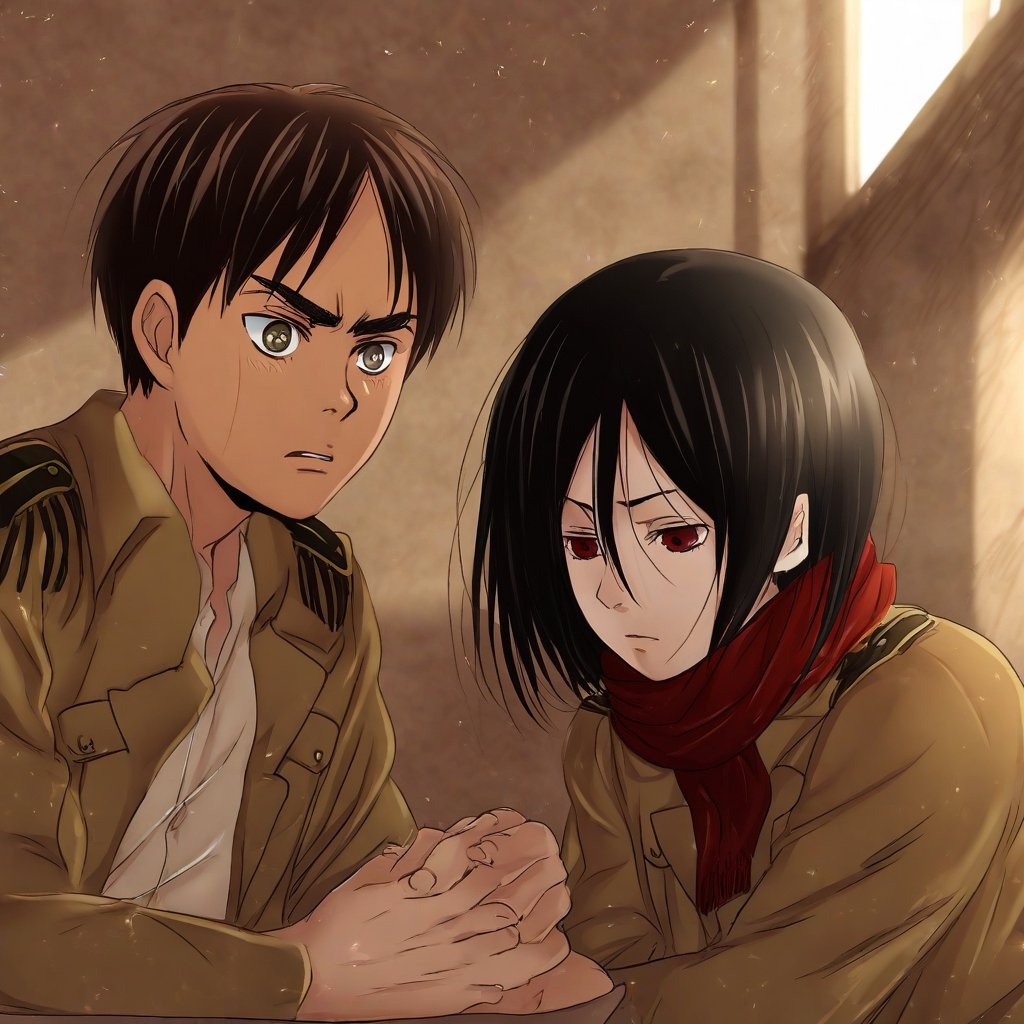 eren yaeger and mikasa by J on Tensor.Art