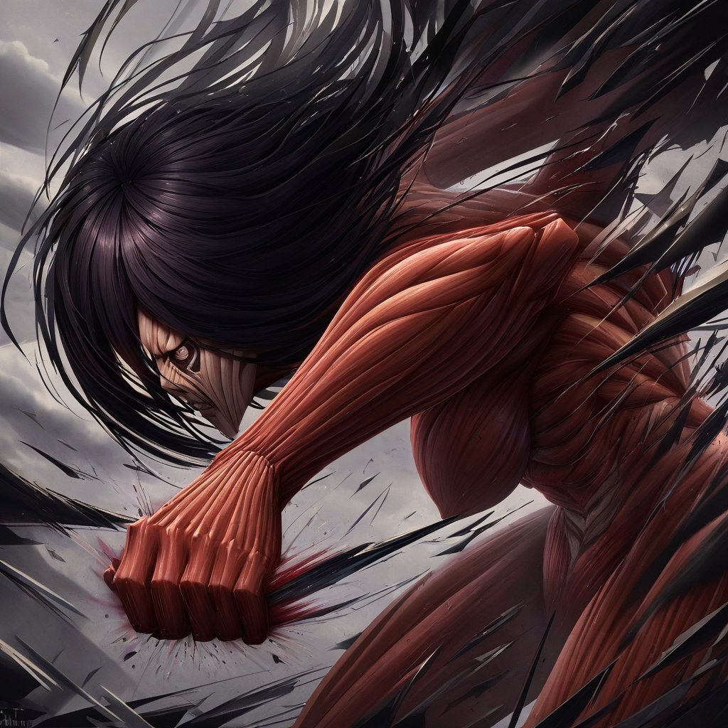 mikasa female titan,  dramatic,  detailed by J on Tensor.Art