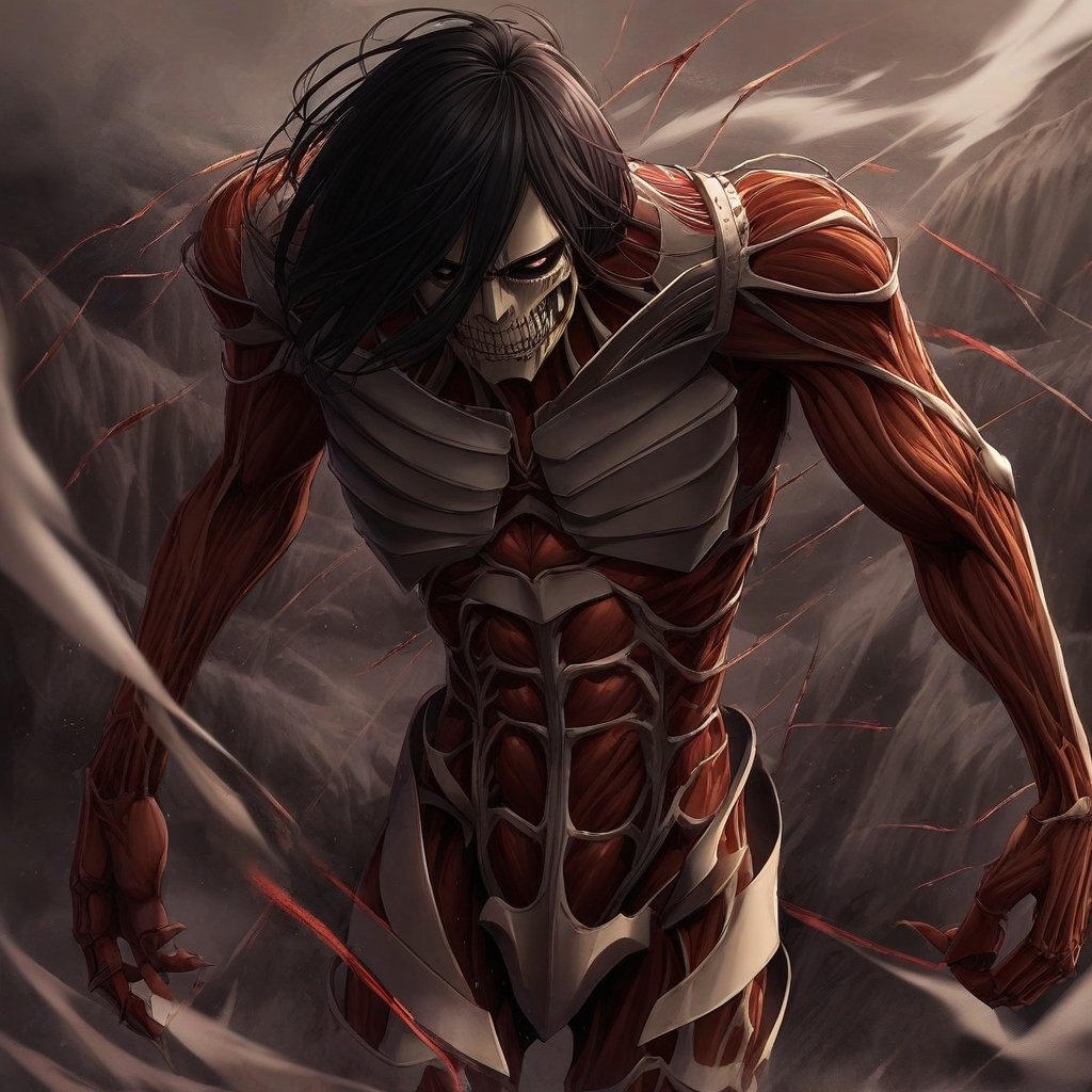 mikasa armor titan,  dramatic,  detailed by J on Tensor.Art