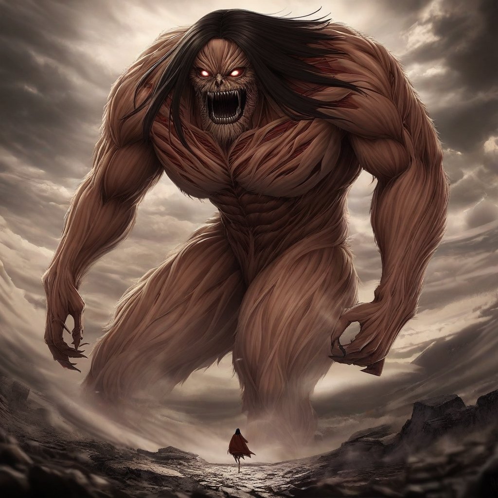 mikasa beast titan,  dramatic,  detailed by J on Tensor.Art