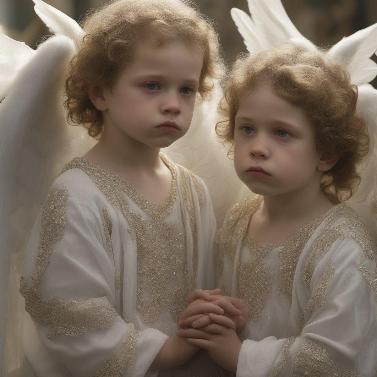 hyperrealistic biblically accurate cherubim angels