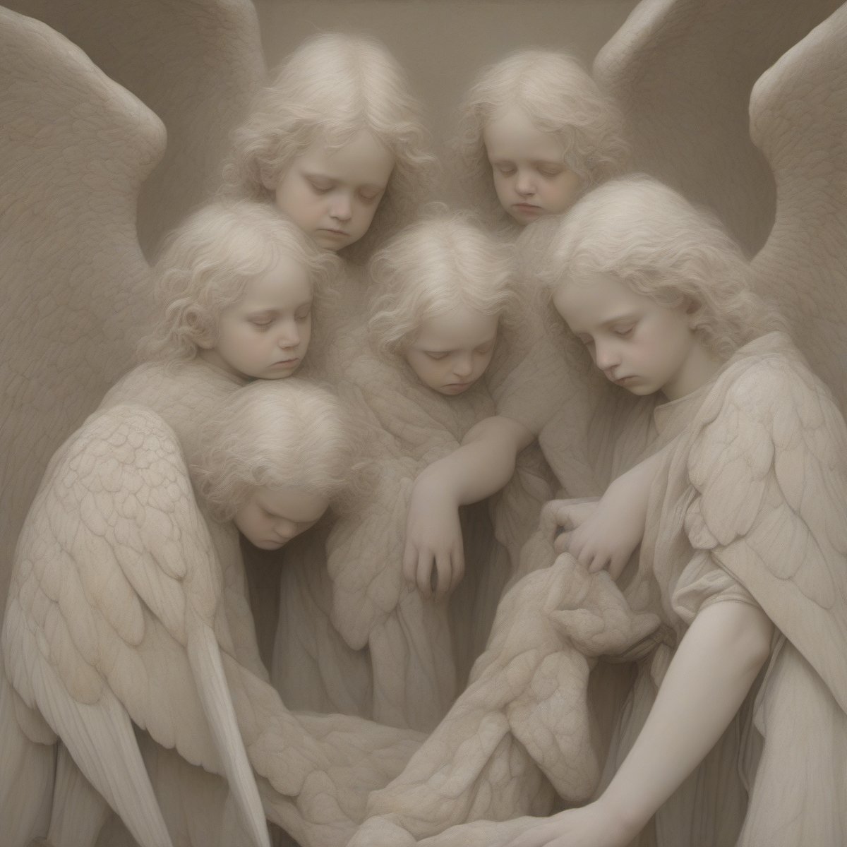 hyperrealistic biblically accurate cherubim angels