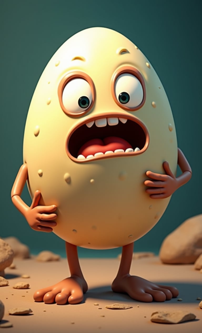 creature mysterious egg, 

cartoon character from a comic book, in realistic style, humorous cartoon,realistic comic book plot, funny meme of a famous person,

 behance hd, official art, clear background