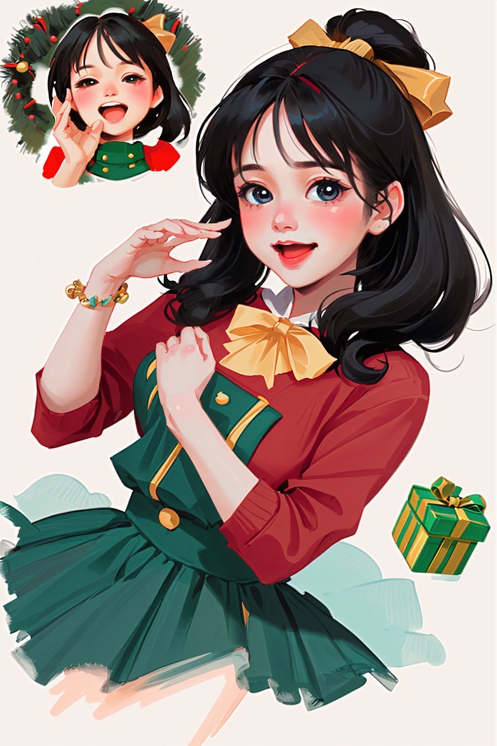 Adorable woman, adorable pose, super cute, super adorable, super kawaii, moe, 🎄, 🎁, 💓, 😍 by cowart 