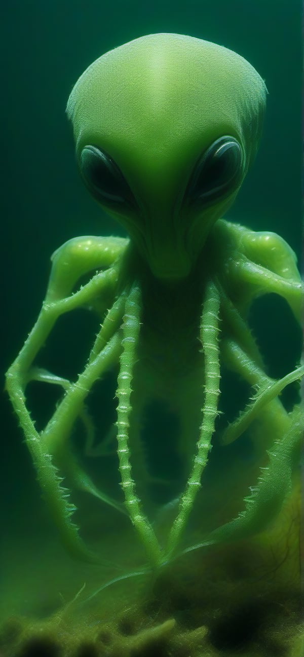 alien underwater ,  moss green,  webbed fingers and toes by Mister E on Tensor.Art