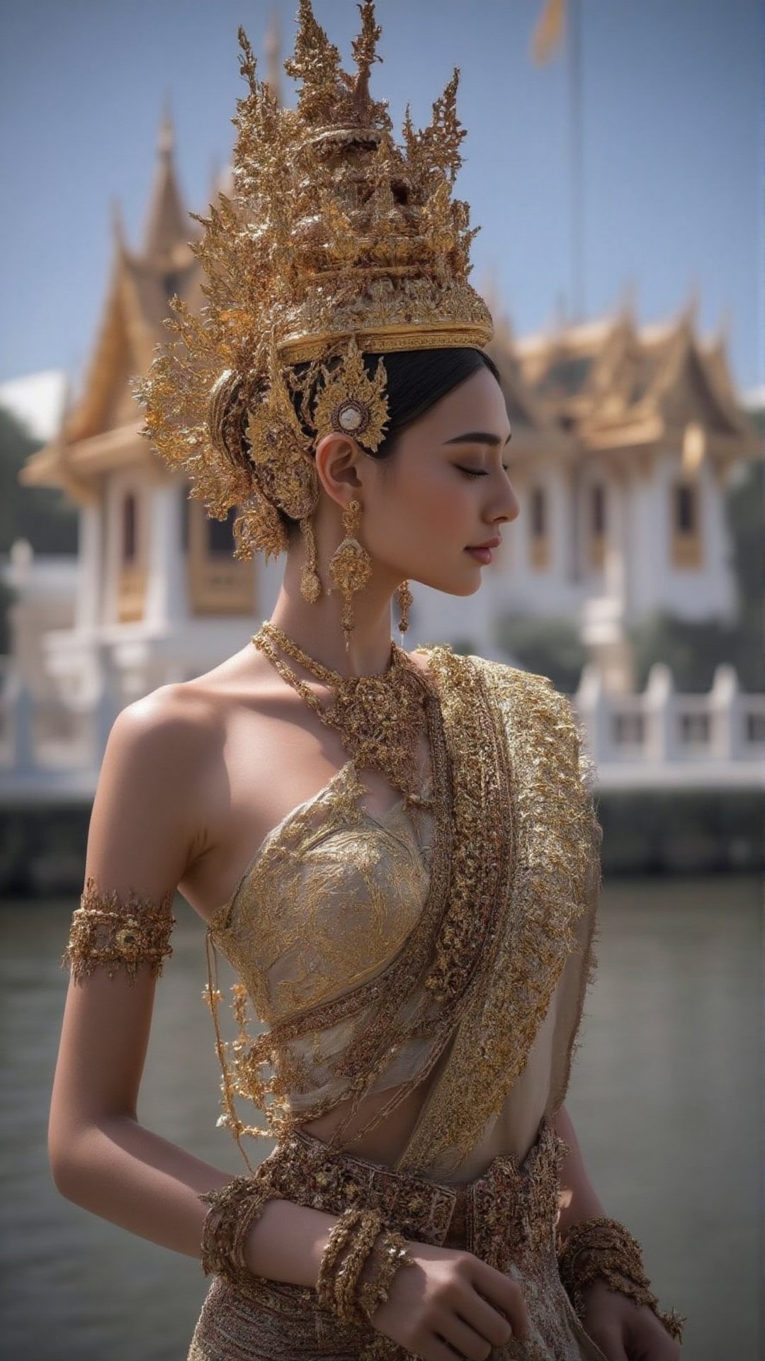 )),  A stunning 24-year-old Thai woman with beauty like a movie star,  fair rosy skin by ฺBhongsPSNA on Tensor.Art
