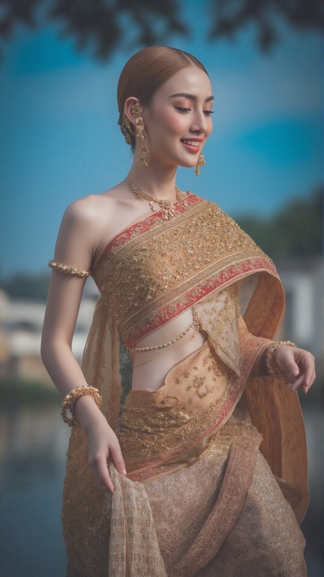 )),  A stunning 24-year-old Thai woman with beauty like a movie star,  fair rosy skin by ฺBhongsPSNA on Tensor.Art