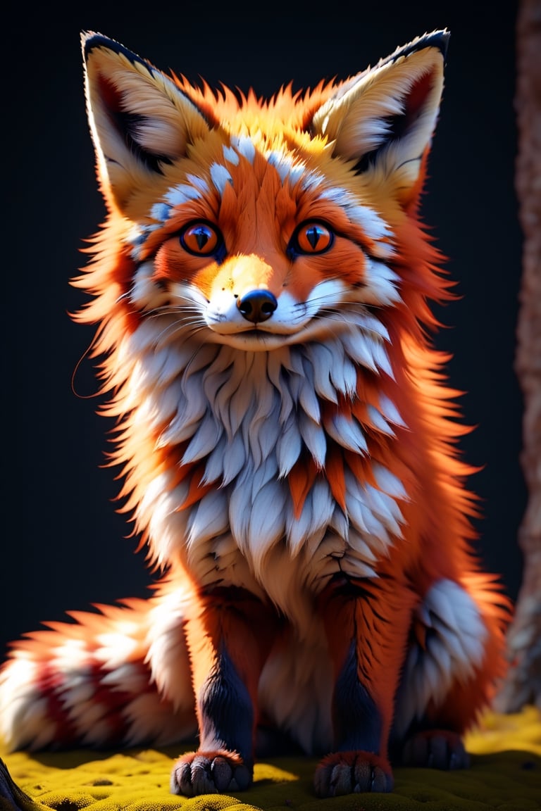 portrait of the cutest acid trip red fox ever, fluffy, photorealistic, soft lighting, unreal engine psychedelic 