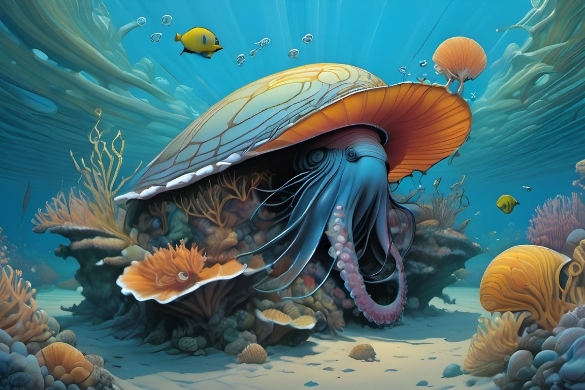 Nautilus pompilius,  rock music,  shellfish nautilus pompilius by TangoAlphaDelta on Tensor.Art