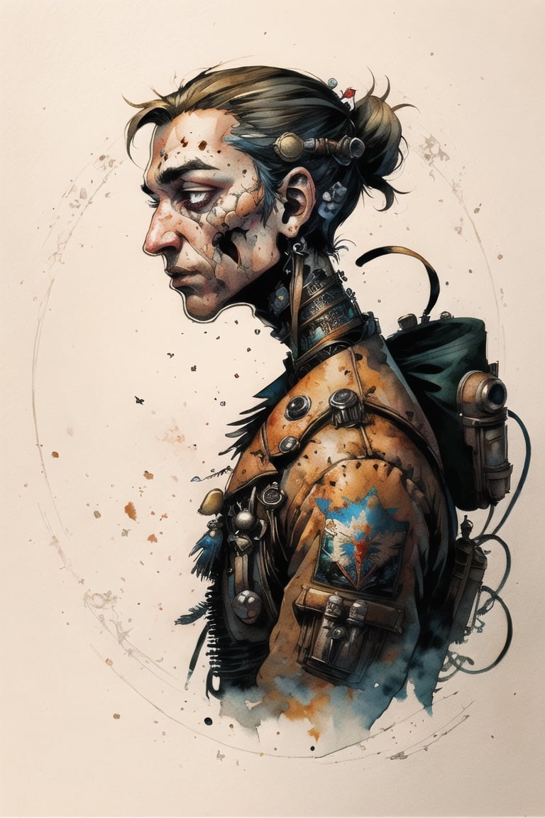 disney banksy art sticker, fantasy character, soul, digital illustration, comic book style, steampunk noir, perfect anatomy, centered, approaching perfection, dynamic, highly detailed, watercolor painting, artstation, concept art, soft, sharp focus, illustration, art by Carne Griffiths and Wadim Kashin, more realistic 