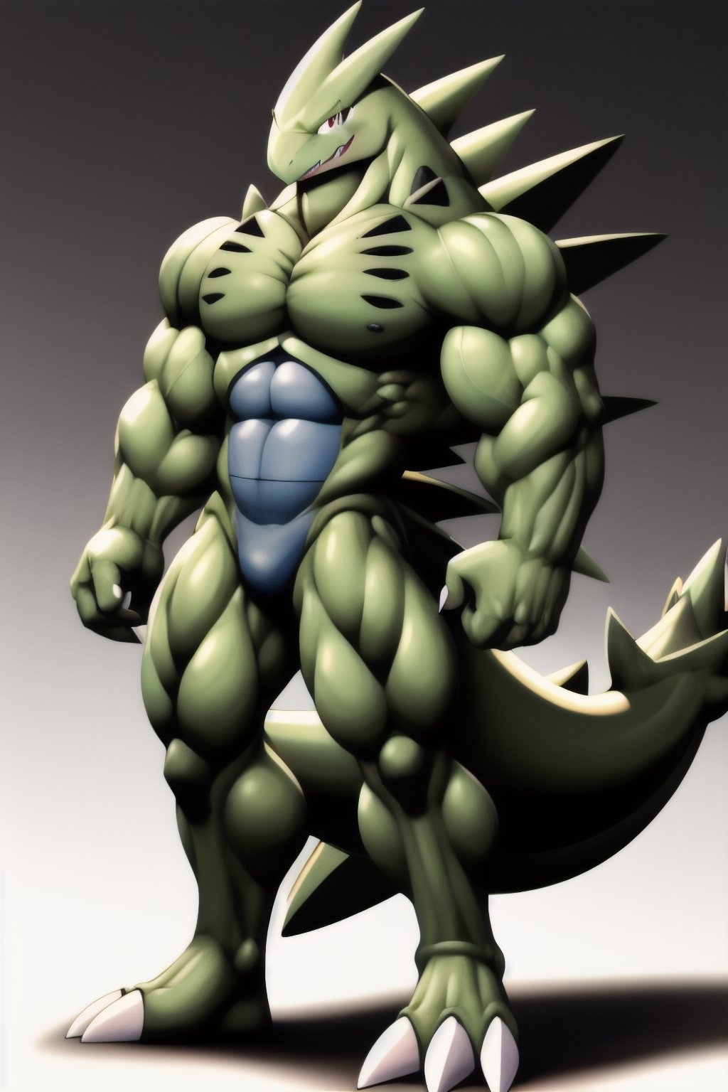 tyranitar, pokemon, big muscle, thin, slim, slender, slim body,