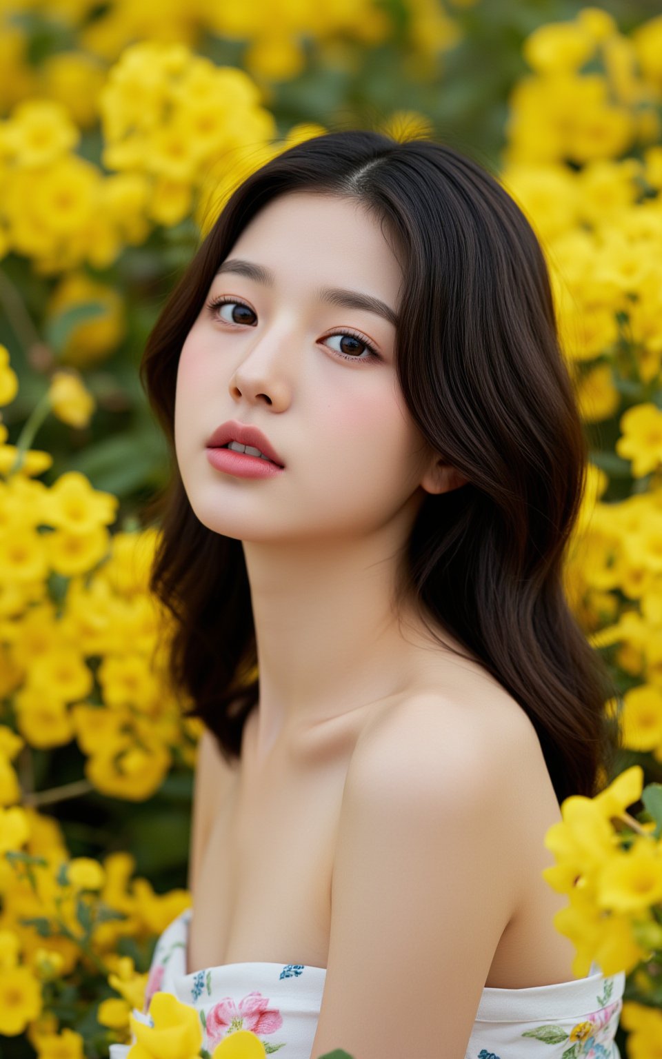 photorealistic,  portrait of hubggirl,  A young woman with dark hair and striking eyes by Rolo_hu on Tensor.Art