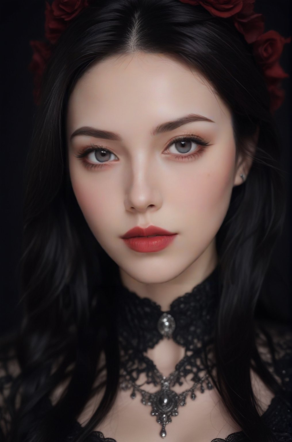 photorealistic,  portrait of hubggirl,  Close portrait of a gorgeous gothic girl by Rolo_hu on Tensor.Art
