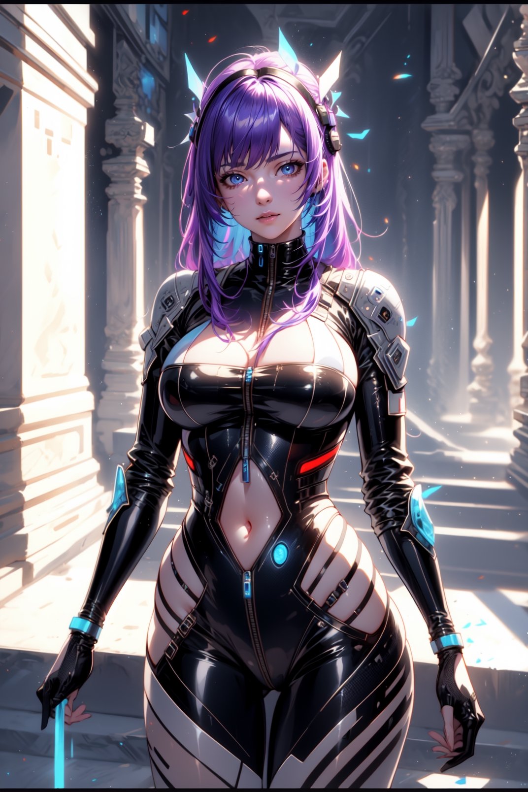 a woman in a futuristic suit standing in a room, short hair, blue eyes, multicolored hair, bodysuit, science fiction, cable, tube, hologram,a woman in a futuristic outfit, long hair, breasts, large breasts, gloves, navel, purple hair, jumpsuit, futuristic helmet with transparent visor, technology,SELENA MOBILE LEGENDS,
skin, realistic
photon mapping
more details
16k,Hdr,cg, 3d, maintain maximum image detail,photography,high resolution,Anti Aliasing,













