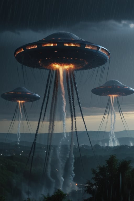 vincent di fate theme ultradetailed 8k resolution ultradetailed the war of the worlds theme of alien ,  tripo ufo,  sci fi...